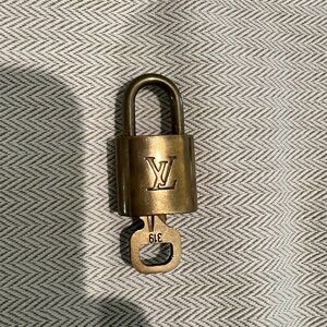 Louis Vuitton Brass Padlock with Key